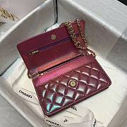 Chanel Iridescent Leather Wallet on Chain WOC Purple | AP0315  - 6