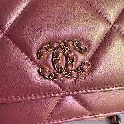 Chanel 19 Iridescent Wallet on Chain WOC Pink 2021 | AP0957 - 6