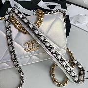 Chanel 19 Iridescent Wallet on Chain WOC White 2021 | AP0957 - 6