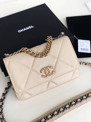 Chanel Quilted 19 Wallet on Chain WOCBeige 2019 | AP0957