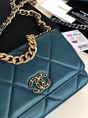 Chanel Quilted 19 Wallet on Chain WOC Blue 2019 | AP0957 - 6