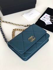 Chanel Quilted 19 Wallet on Chain WOC Blue 2019 | AP0957 - 5