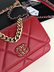 Chanel Quilted 19 Wallet on Chain WOC Red 2019 | AP0957 - 2