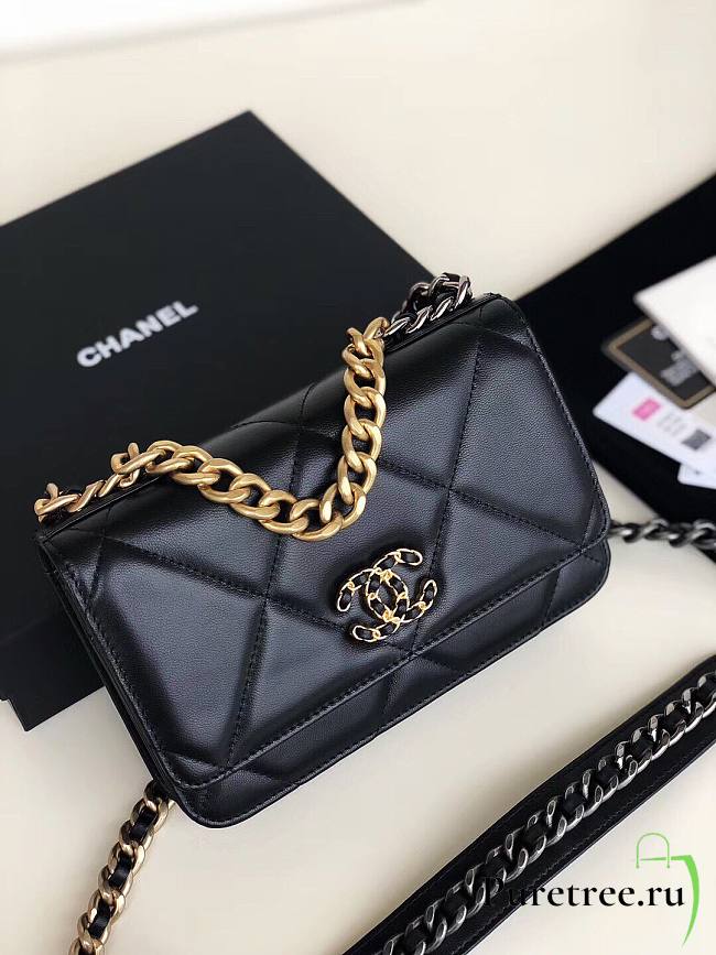 Chanel Quilted 19 Wallet on Chain WOC Black 2019 | AP0957 - 1