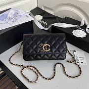 Chanel Calfskin Wallet on Chain Black 2020 | AP1794  - 1