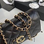 Chanel Calfskin Wallet on Chain Black 2020 | AP1794  - 6