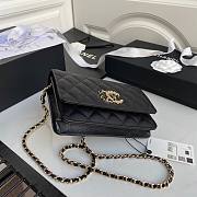 Chanel Calfskin Wallet on Chain Black 2020 | AP1794  - 5