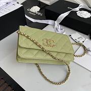 Chanel Calfskin Wallet on Chain Green 2020 | AP1794 - 6