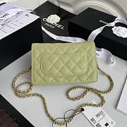 Chanel Calfskin Wallet on Chain Green 2020 | AP1794 - 5