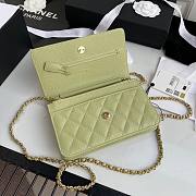 Chanel Calfskin Wallet on Chain Green 2020 | AP1794 - 4