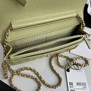 Chanel Calfskin Wallet on Chain Green 2020 | AP1794 - 3