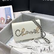 Chanel Calfskin Chain CHANEL Wallet on Chian WOC White 2020 - 5