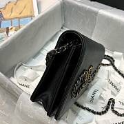 Chanel Calfskin Chain CHANEL Wallet on Chian WOC Black 2020 - 3