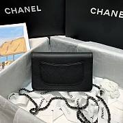 Chanel Calfskin Chain CHANEL Wallet on Chian WOC Black 2020 - 5