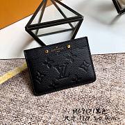 LV Card Holder Monogram Empreinte Leather Beige Black | M69171 - 1