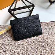 LV Card Holder Monogram Empreinte Leather Beige Black | M69171 - 4