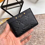 LV Card Holder Monogram Empreinte Leather Beige Black | M69171 - 3