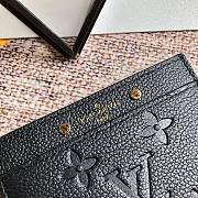 LV Card Holder Monogram Empreinte Leather Beige Black | M69171 - 2