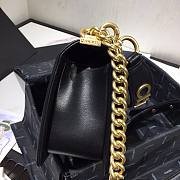 Chanel Original Lambskin Leather Boy Flap Bag Black 25 cm - 4