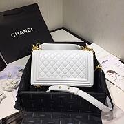 Chanel Original Lambskin Leather Boy Flap Bag Whitee 25 cm - 5
