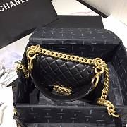 Chanel Original Lambskin Leather Boy Flap Bag Black 20 cm - 2