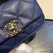 Chanel Lambskin Leather 19 Mini Crossbody Flap Bag Blue AS1163 - 5