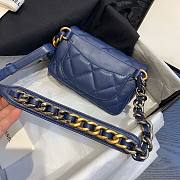 Chanel Lambskin Leather 19 Mini Crossbody Flap Bag Blue AS1163 - 6