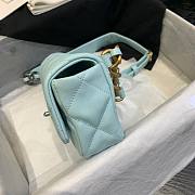 Chanel Lambskin Leather 19 Mini Crossbody Flap Bag Light Blue AS1163 - 5