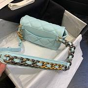 Chanel Lambskin Leather 19 Mini Crossbody Flap Bag Light Blue AS1163 - 2