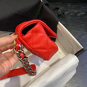 Chanel Lambskin Leather 19 Mini Crossbody Flap Bag Red AS1163 - 6