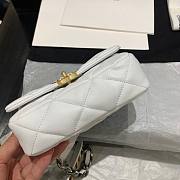 Chanel Lambskin Leather 19 Mini Crossbody Flap Bag White AS1163 - 6