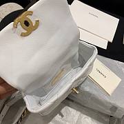 Chanel Lambskin Leather 19 Mini Crossbody Flap Bag White AS1163 - 5