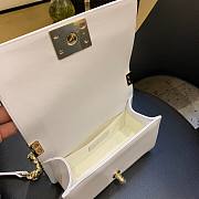 Chanel Calfskin Patchwork Chevron Boy Flap Bag White 20cm | A67086 - 3