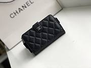 Chanel flap grained leather wallet black - 1