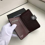 Chanel flap grained leather wallet black - 2