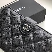 Chanel flap grained leather wallet black - 6