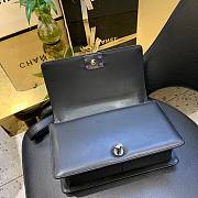 Chanel Calfskin Patchwork Chevron Boy Flap Bag Black 25cm | A67086 - 2