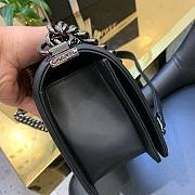 Chanel Calfskin Patchwork Chevron Boy Flap Bag Black 25cm | A67086 - 3