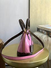 LV Alma BB handbag in Metallic Pale Pink Monogram leather | M90583 - 2