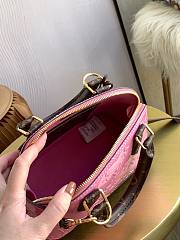 LV Alma BB handbag in Metallic Pale Pink Monogram leather | M90583 - 4