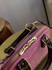 LV Alma BB handbag in Metallic Pale Pink Monogram leather | M90583 - 5