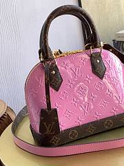 LV Alma BB handbag in Metallic Pale Pink Monogram leather | M90583 - 6