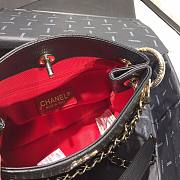 Chanel Button Up Calfskin & Grosgrain Small Hobo Handbag Black | A57573 - 3