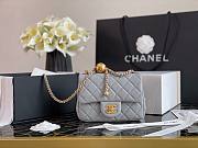 Chanel Lambskin & Gold-Tone Metal Mini Flap Bag Gray | AS1786 - 1