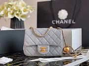 Chanel Lambskin & Gold-Tone Metal Mini Flap Bag Gray | AS1786 - 4