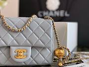 Chanel Lambskin & Gold-Tone Metal Mini Flap Bag Gray | AS1786 - 2