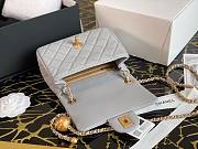 Chanel Lambskin & Gold-Tone Metal Mini Flap Bag Gray | AS1786 - 3
