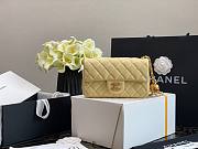 Chanel Lambskin & Gold-Tone Small Metal Flap Bag Yellow | AS1787  - 6
