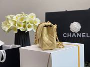 Chanel Lambskin & Gold-Tone Small Metal Flap Bag Yellow | AS1787  - 3