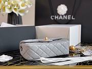 Chanel Lambskin & Gold-Tone Small Metal Flap Bag Gray | AS1787 - 6